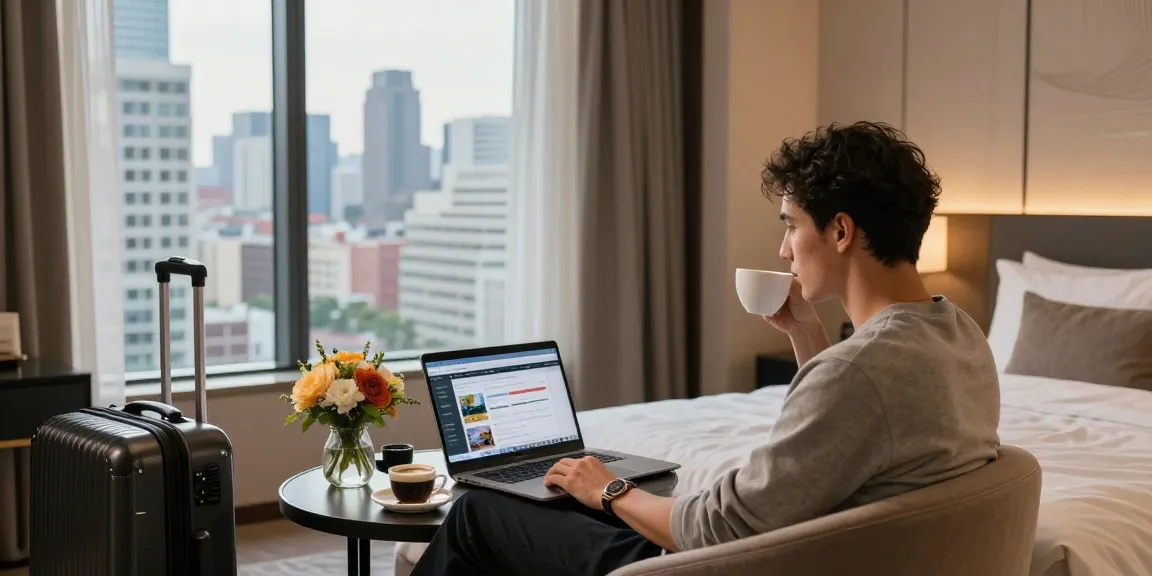 Elegant room at Carter Hotel, showcasing modern amenities and a cozy atmosphere for rokok88 daftar.