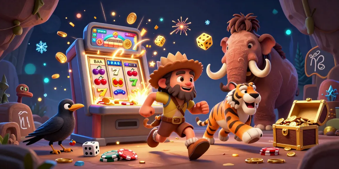 Engage in thrilling blackjack action at stellarspins with captivating visuals of prehistoric gambling.